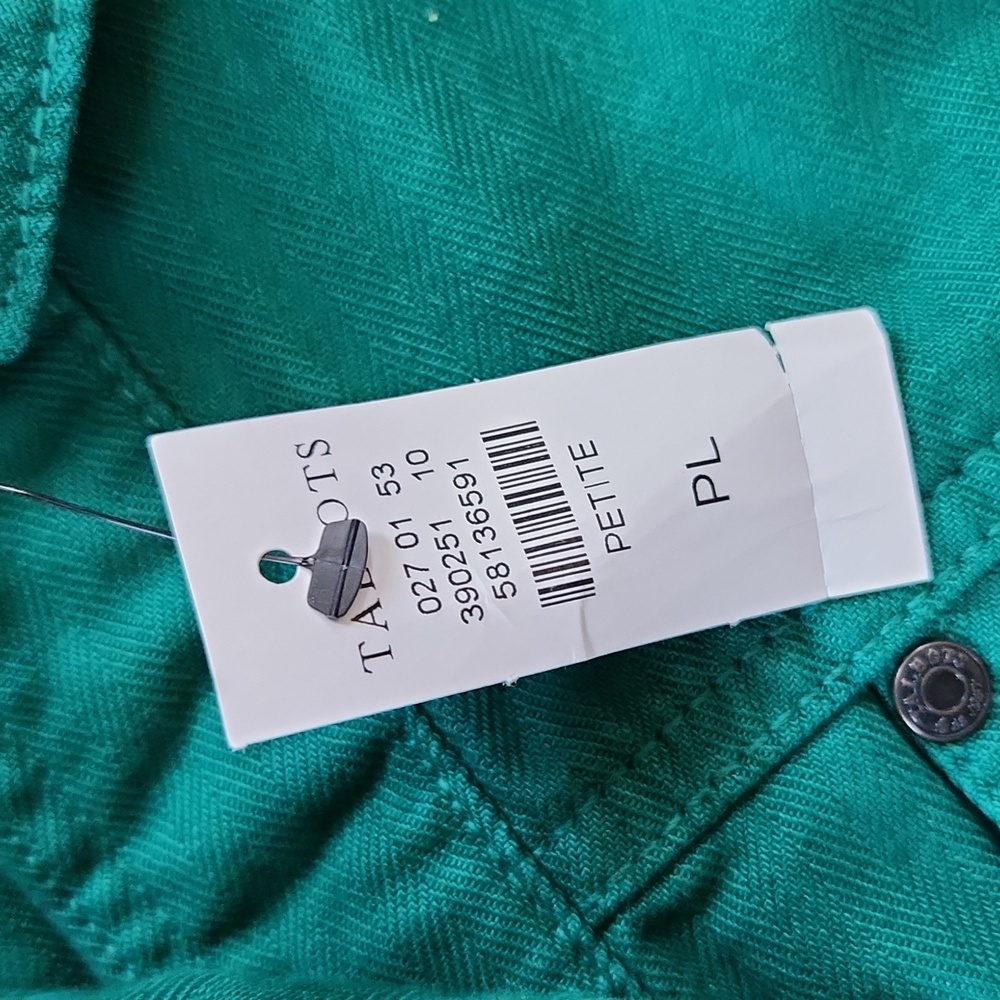 Talbot's Button Front Green Jacket - LP (NWT) - Picture 4 of 8